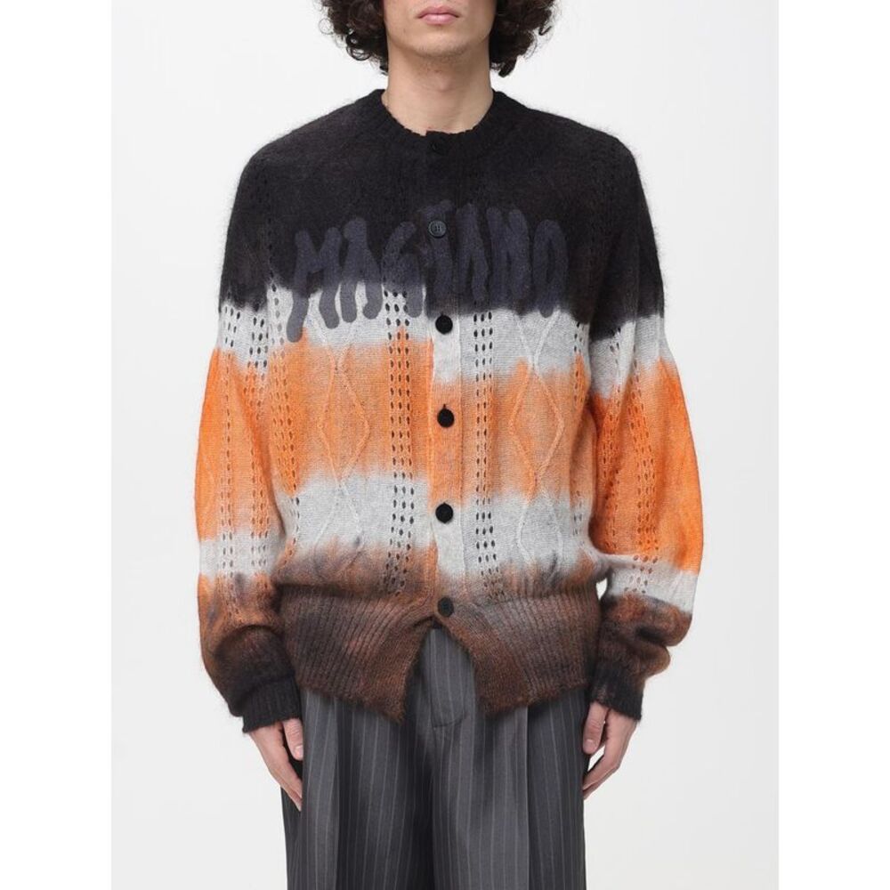 Magliano Men Striped Mohair Wool Blend Cardigan Magliano